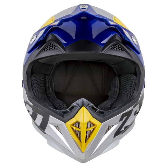 ZED X1.9 TENDO, motokrosová přilba modrá perleť/červená/žlutá/stříbrná