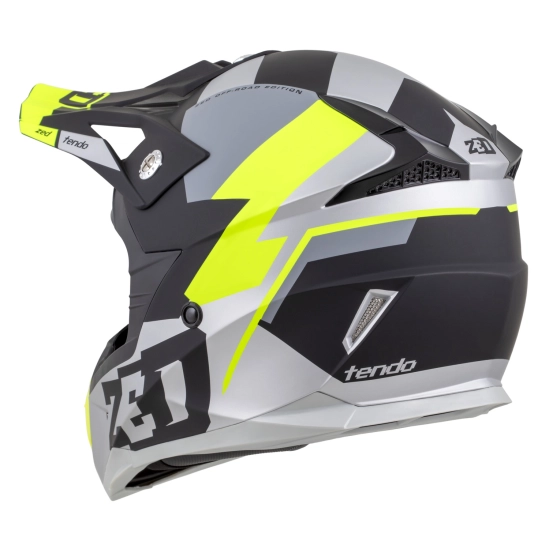 ZED X1.9 TENDO, motokrosová přilba černá matná/tmavě šedá/světle šedá/žlutá fluo