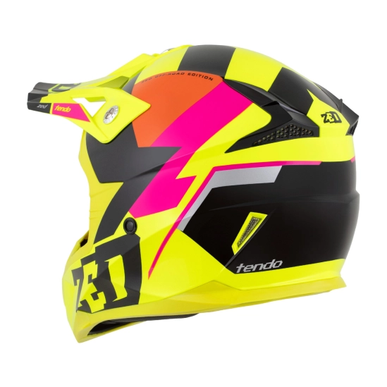 ZED X1.9 TENDO, motokrosová přilba žlutá fluo/růžová/oranžová/černá