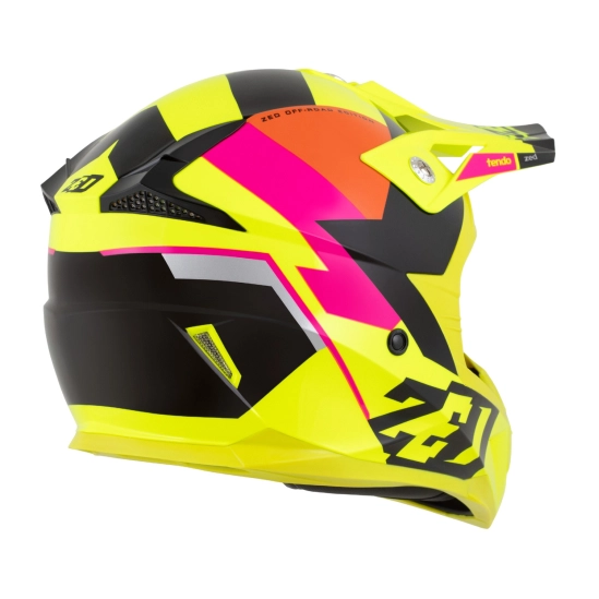 ZED X1.9 TENDO, motokrosová přilba žlutá fluo/růžová/oranžová/černá