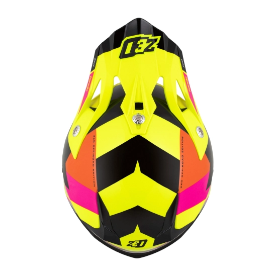 ZED X1.9 TENDO, motokrosová přilba žlutá fluo/růžová/oranžová/černá