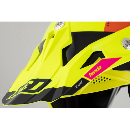 ZED X1.9 TENDO, motokrosová přilba žlutá fluo/růžová/oranžová/černá