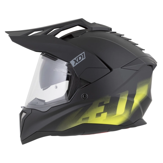 ZED XD1, enduro přilba černá matná/žlutá fluo
