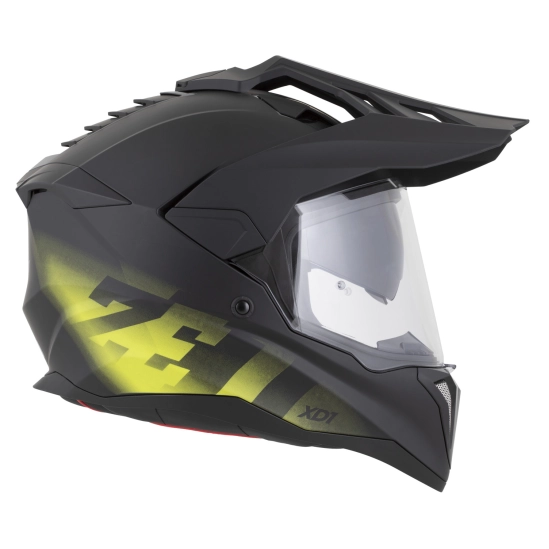 ZED XD1, enduro přilba černá matná/žlutá fluo