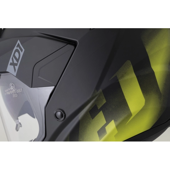 ZED XD1, enduro přilba černá matná/žlutá fluo