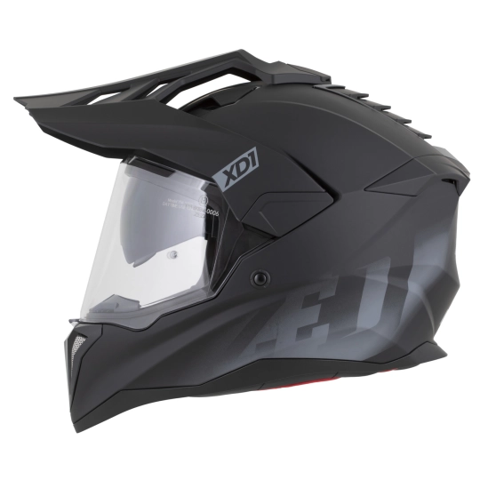 ZED XD1, enduro přilba černá matná/tmavě šedá