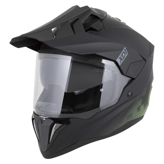 ZED XD1, enduro přilba černá matná/tmavě zelená
