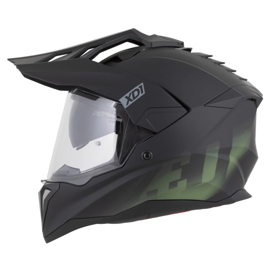 ZED XD1, enduro přilba černá matná/tmavě zelená