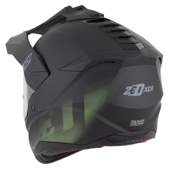 ZED XD1, enduro přilba černá matná/tmavě zelená