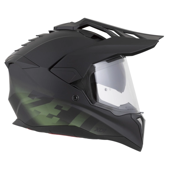 ZED XD1, enduro přilba černá matná/tmavě zelená