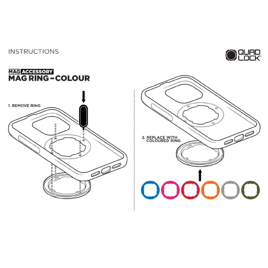 Oranžový kroužek Quad Lock® MAG