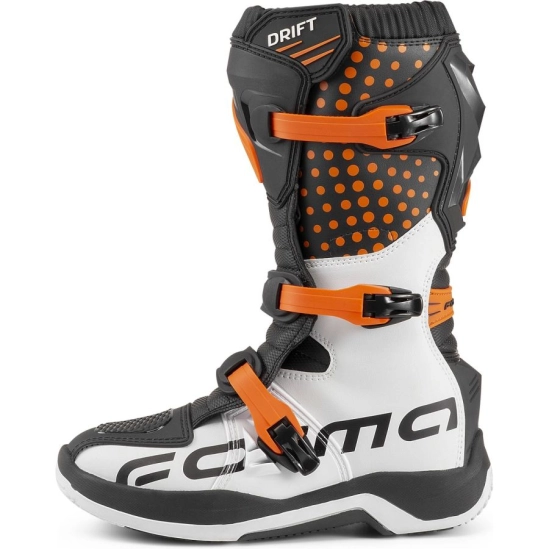 FORMA DRIFT Dětské moto boty černo/oranžovo/bílé