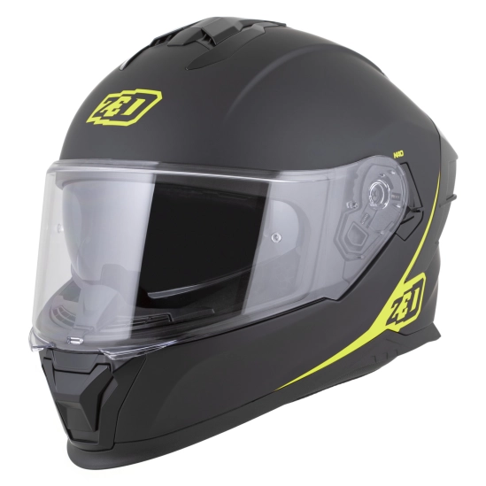 ZED K40, integrální přilba, černá matná/žlutá fluo