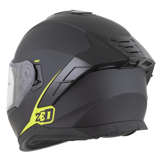 ZED K40, integrální přilba, černá matná/žlutá fluo