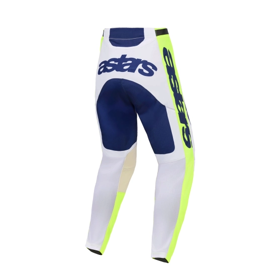 ALPINESTARS RACER AIR RIWAY, MX kalhoty světle šedá/žlutá fluo/modrá