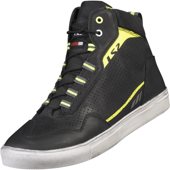 LS2 ZOE LADY BOOTS BLACK H-V YELLOW, dámské moto boty