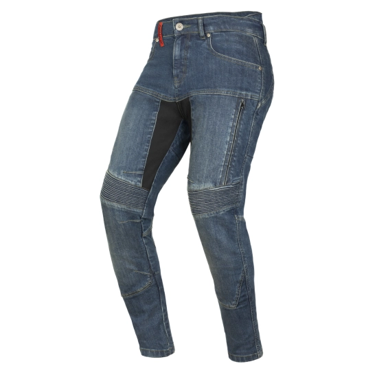 AYRTON 505, dámské kalhoty, jeansy slim fit, sepraná modrá