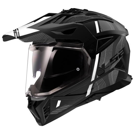 LS2 MX702 PIONEER II HILL MATT BLACK WHITE-06