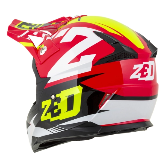 ZED X1.9 TARGA, přilba červená/žlutá fluo/černá/bílá