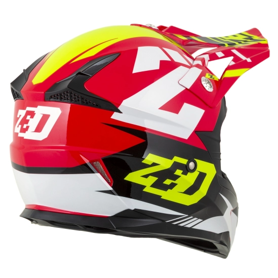 ZED X1.9 TARGA, přilba červená/žlutá fluo/černá/bílá