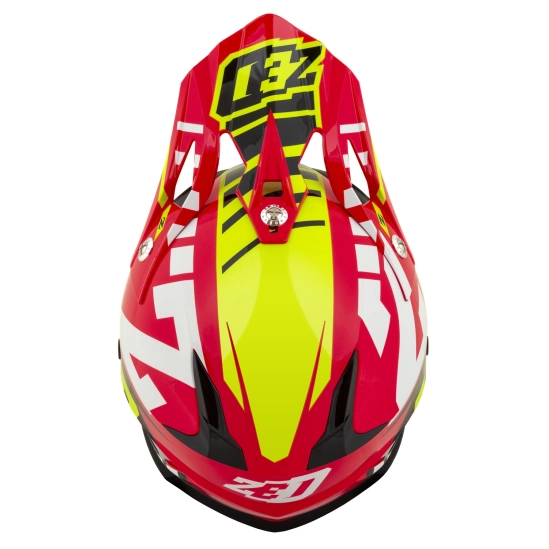 ZED X1.9 TARGA, přilba červená/žlutá fluo/černá/bílá