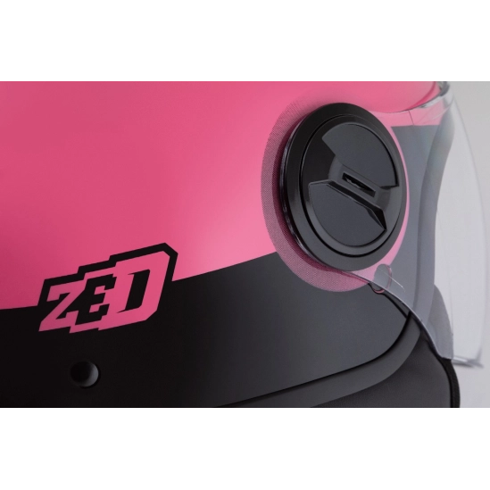 ZED C35, přilba na skútr růžová/černá
