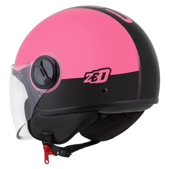 ZED C35, přilba na skútr růžová/černá
