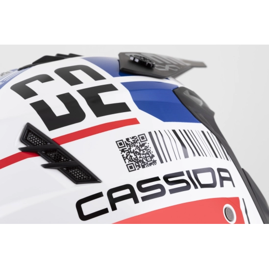 CASSIDA Cross Country Code, přilba (bílá/červená/modrá/černá)