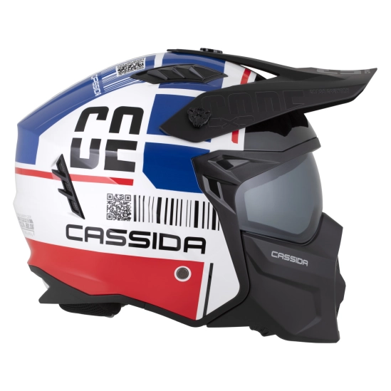 CASSIDA Cross Country Code, přilba (bílá/červená/modrá/černá)