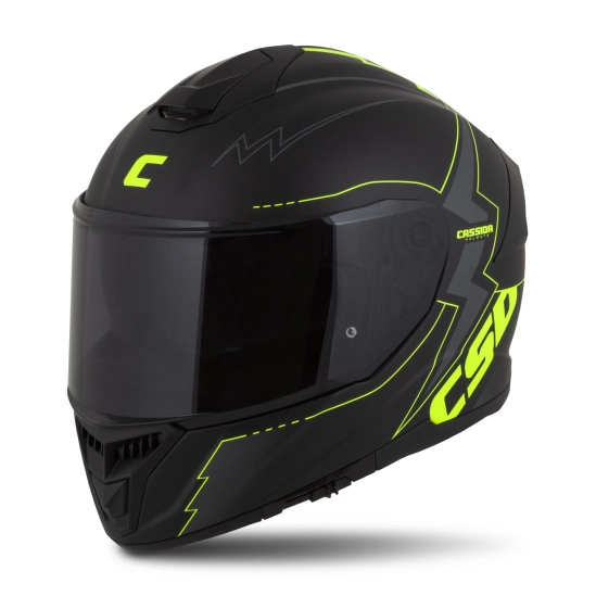 CASSIDA GT 2.1 Flash, přilba Integral (černá matná/žlutá fluo/tmavě šedá)