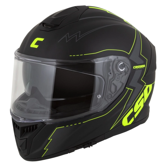 CASSIDA GT 2.1 Flash, přilba Integral (černá matná/žlutá fluo/tmavě šedá)
