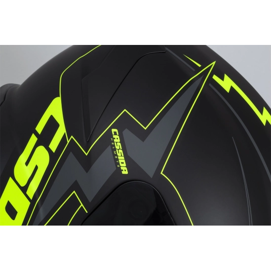 CASSIDA GT 2.1 Flash, přilba Integral (černá matná/žlutá fluo/tmavě šedá)