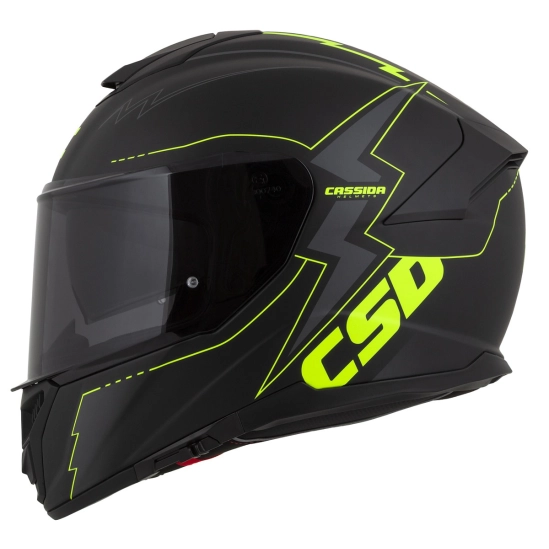 CASSIDA GT 2.1 Flash, přilba Integral (černá matná/žlutá fluo/tmavě šedá)