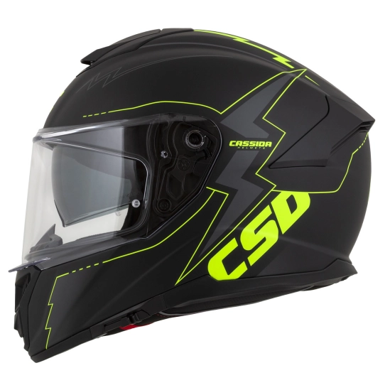 CASSIDA GT 2.1 Flash, přilba Integral (černá matná/žlutá fluo/tmavě šedá)