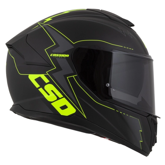 CASSIDA GT 2.1 Flash, přilba Integral (černá matná/žlutá fluo/tmavě šedá)
