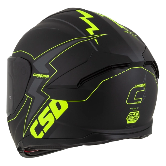 CASSIDA GT 2.1 Flash, přilba Integral (černá matná/žlutá fluo/tmavě šedá)