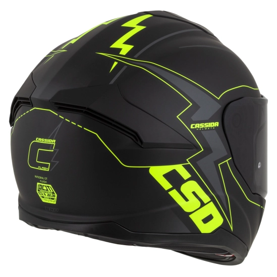 CASSIDA GT 2.1 Flash, přilba Integral (černá matná/žlutá fluo/tmavě šedá)