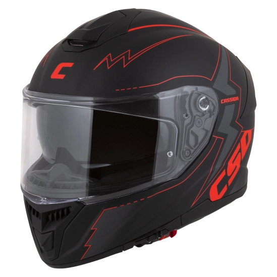 CASSIDA GT 2.1 Flash, přilba Integral (černá matná/metalická červená/tmavě šedá)