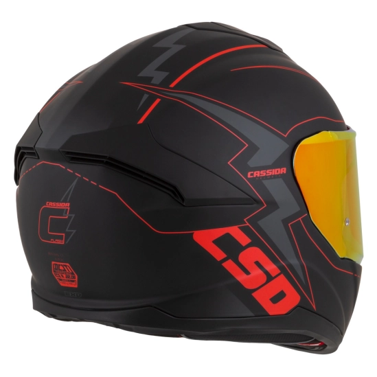 CASSIDA GT 2.1 Flash, přilba Integral (černá matná/metalická červená/tmavě šedá)
