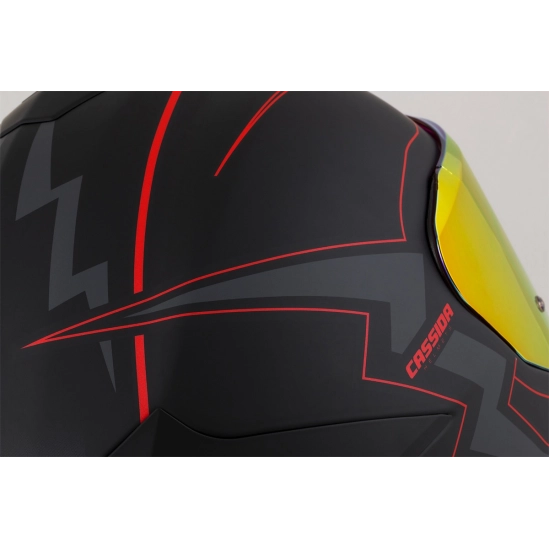 CASSIDA GT 2.1 Flash, přilba Integral (černá matná/metalická červená/tmavě šedá)