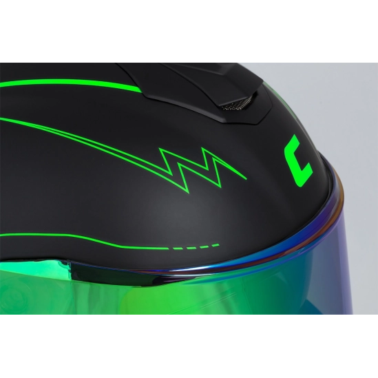 CASSIDA GT 2.1 Flash, přilba Integral (černá matná/zelená fluo/tmavě šedá)
