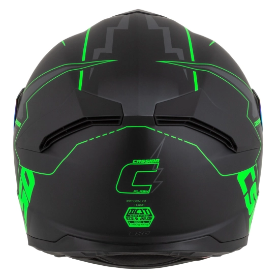 CASSIDA GT 2.1 Flash, přilba Integral (černá matná/zelená fluo/tmavě šedá)