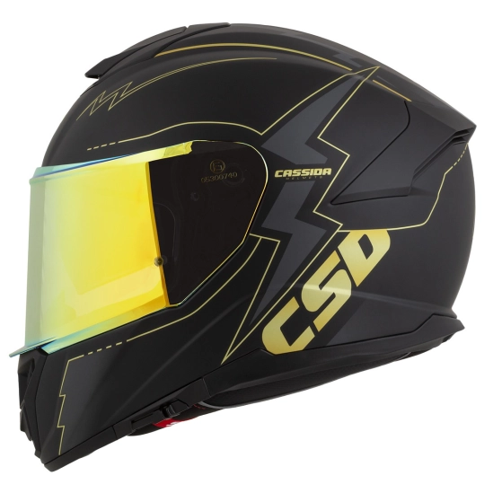 CASSIDA GT 2.1 Flash, přilba Integral (černá matná/metalická zlatá/tmavě šedá)