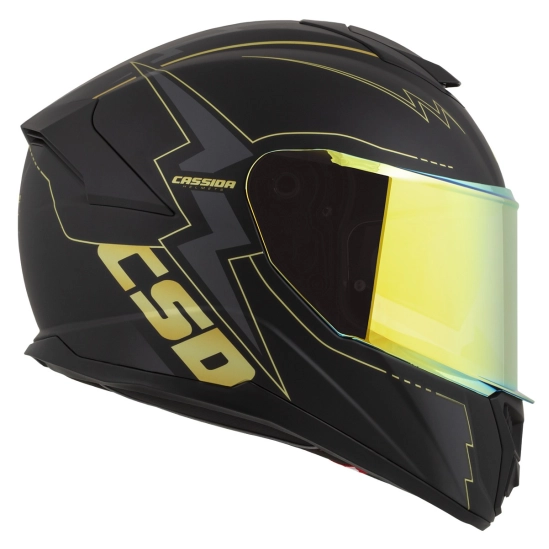 CASSIDA GT 2.1 Flash, přilba Integral (černá matná/metalická zlatá/tmavě šedá)