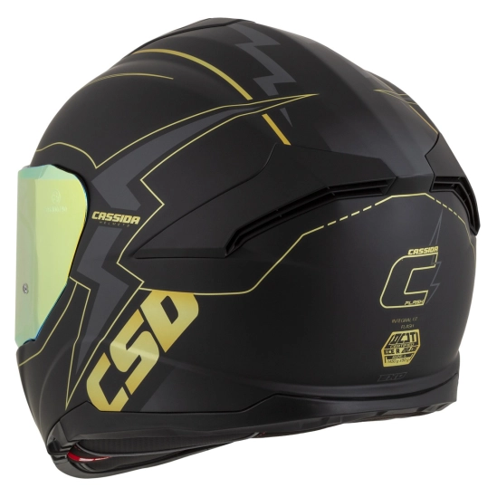 CASSIDA GT 2.1 Flash, přilba Integral (černá matná/metalická zlatá/tmavě šedá)