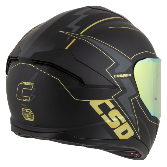 CASSIDA GT 2.1 Flash, přilba Integral (černá matná/metalická zlatá/tmavě šedá)