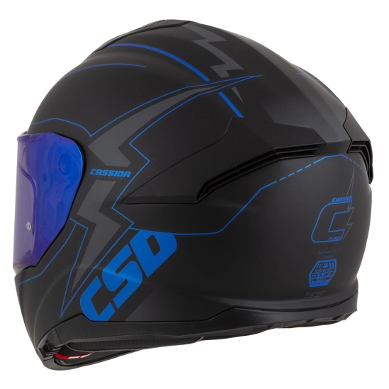 CASSIDA GT 2.1 Flash, přilba Integral (černá matná/metalická modrá/tmavě šedá)