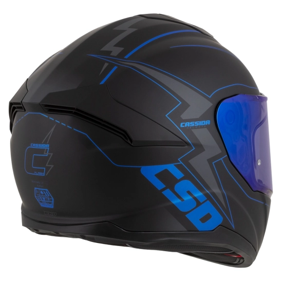 CASSIDA GT 2.1 Flash, přilba Integral (černá matná/metalická modrá/tmavě šedá)