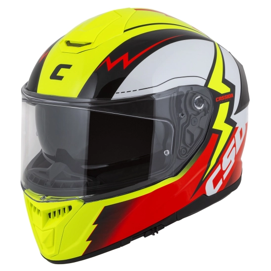 CASSIDA GT 2.1 Flash, přilba Integral (žlutá fluo/červená fluo/černá/bílá)
