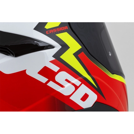 CASSIDA GT 2.1 Flash, přilba Integral (žlutá fluo/červená fluo/černá/bílá)